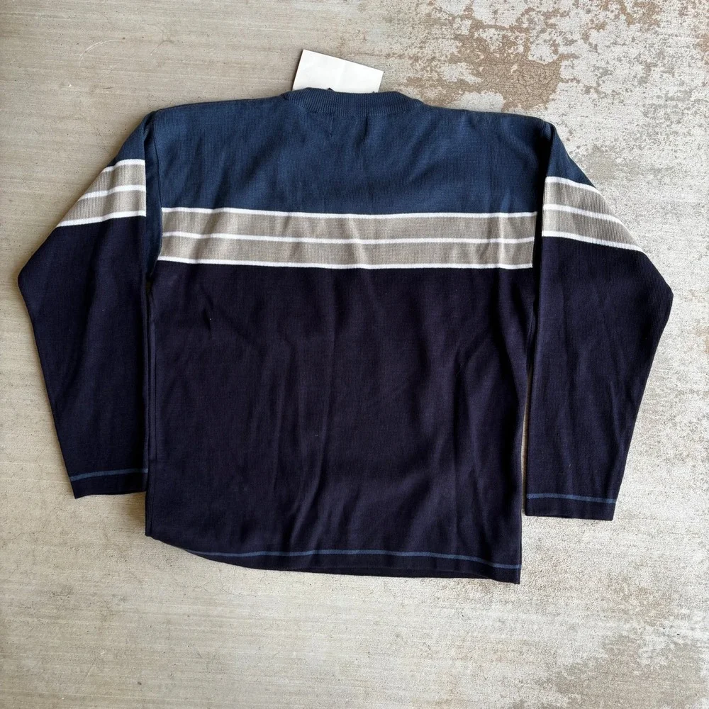 NWT XG Xtreme Gear Quality Thermal Sweater Men M Pullover Skater Surf Y2K Blue